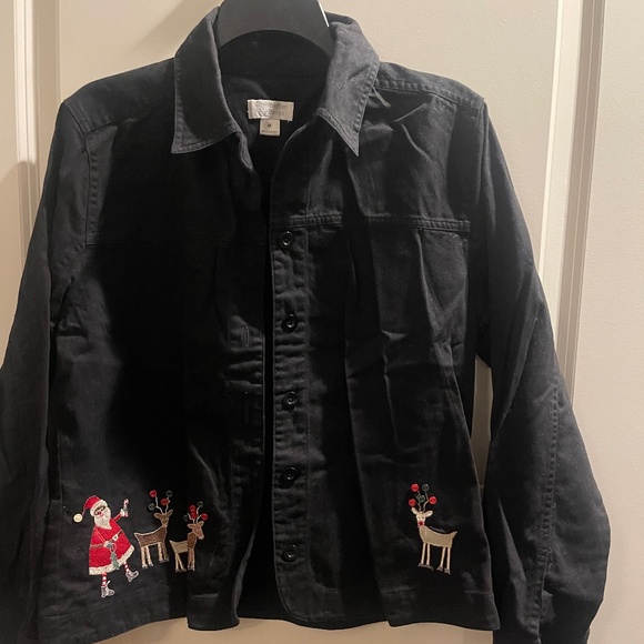 Christopher and Banks jacket with Santa and reindeer - Picture 1 of 5